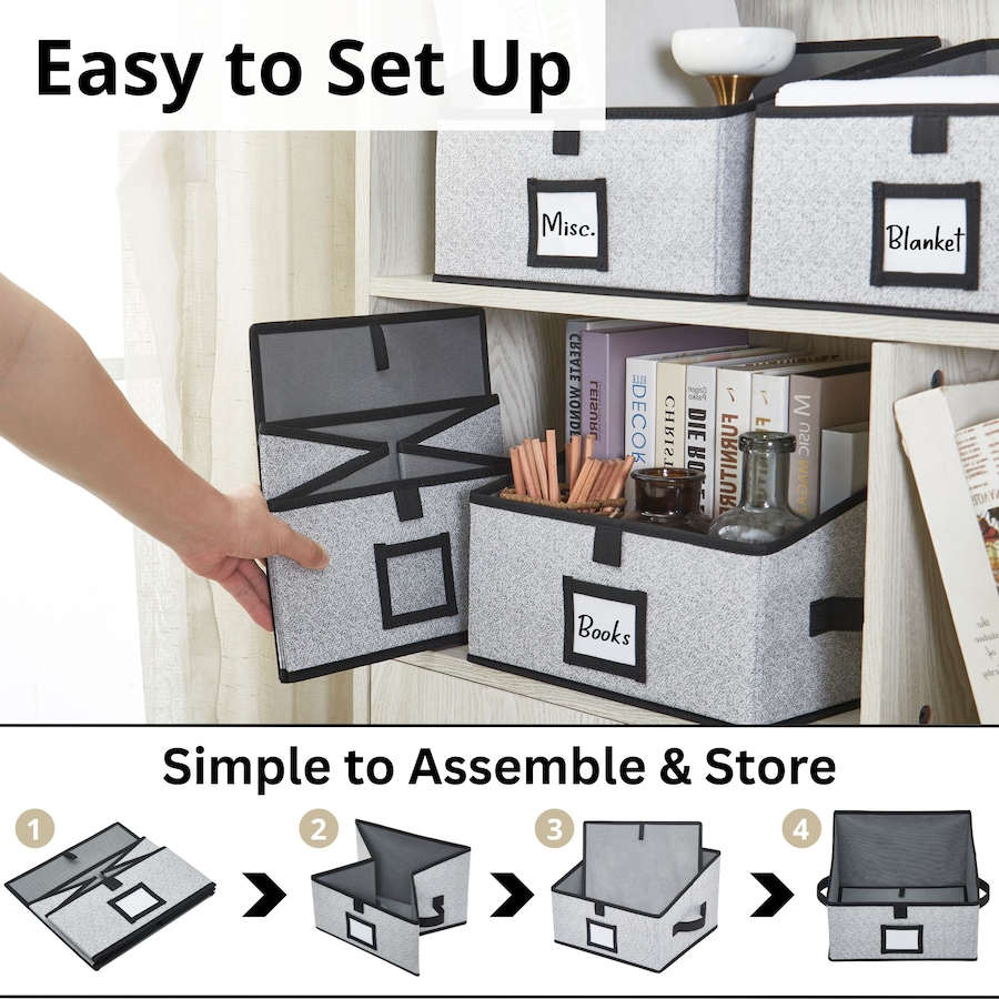 Image 919755_ALTMORE10.jpg, Product 919-755 / Price $35.99, Closet Storage Bins, Trapezoid Linen Closet Organizers and Storage Baskets for Organization (Set of 6) from DECOMOMO® on TSC.ca's Home & Garden department