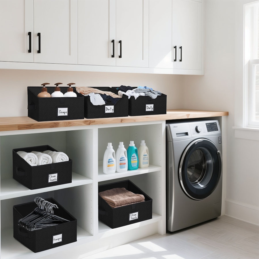 Image 919755_ALTMORE13.jpg, Product 919-755 / Price $35.99, Closet Storage Bins, Trapezoid Linen Closet Organizers and Storage Baskets for Organization (Set of 6) from DECOMOMO® on TSC.ca's Home & Garden department