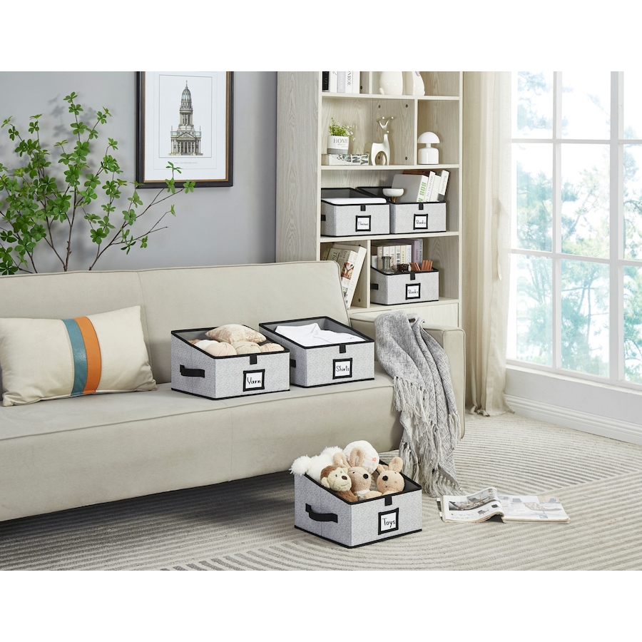 Image 919755_ALTMORE4.jpg, Product 919-755 / Price $35.99, Closet Storage Bins, Trapezoid Linen Closet Organizers and Storage Baskets for Organization (Set of 6) from DECOMOMO® on TSC.ca's Home & Garden department