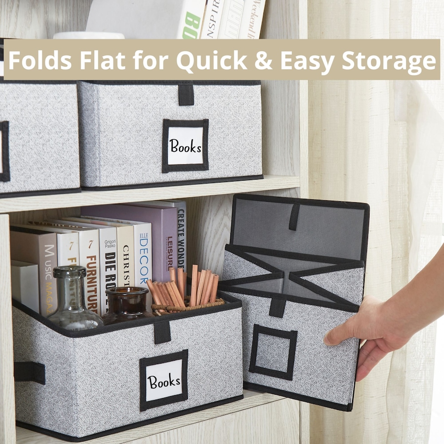 Image 919755_ALTMORE8.jpg, Product 919-755 / Price $35.99, Closet Storage Bins, Trapezoid Linen Closet Organizers and Storage Baskets for Organization (Set of 6) from DECOMOMO® on TSC.ca's Home & Garden department