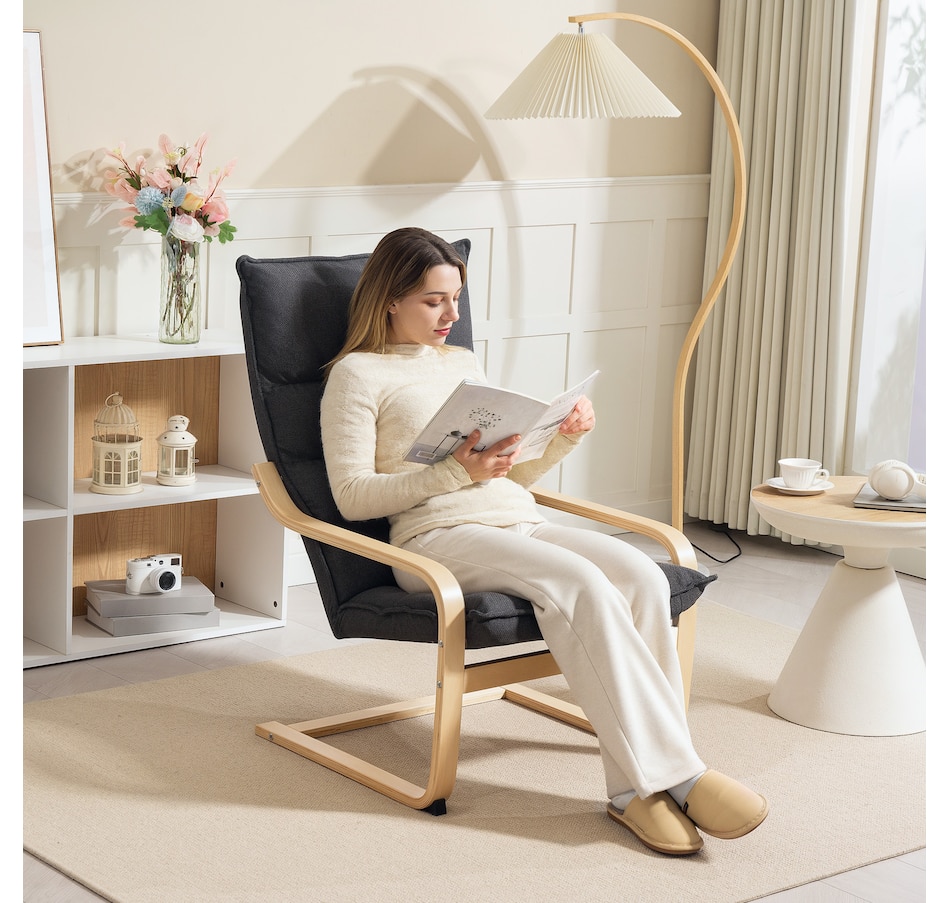Image 919773_ALTMORE1.jpg, Product 919-773 / Price $124.99 - $134.99, HOMCOM Modern Armchair, Upholstered Accent Chair with Curved Leg from HOMCOM on TSC.ca's Home & Garden department