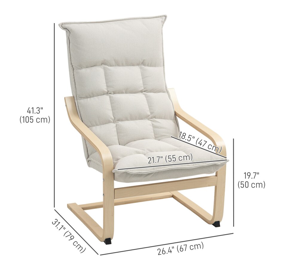 Image 919773_ALTMORE11.jpg, Product 919-773 / Price $124.99 - $134.99, HOMCOM Modern Armchair, Upholstered Accent Chair with Curved Leg from HOMCOM on TSC.ca's Home & Garden department