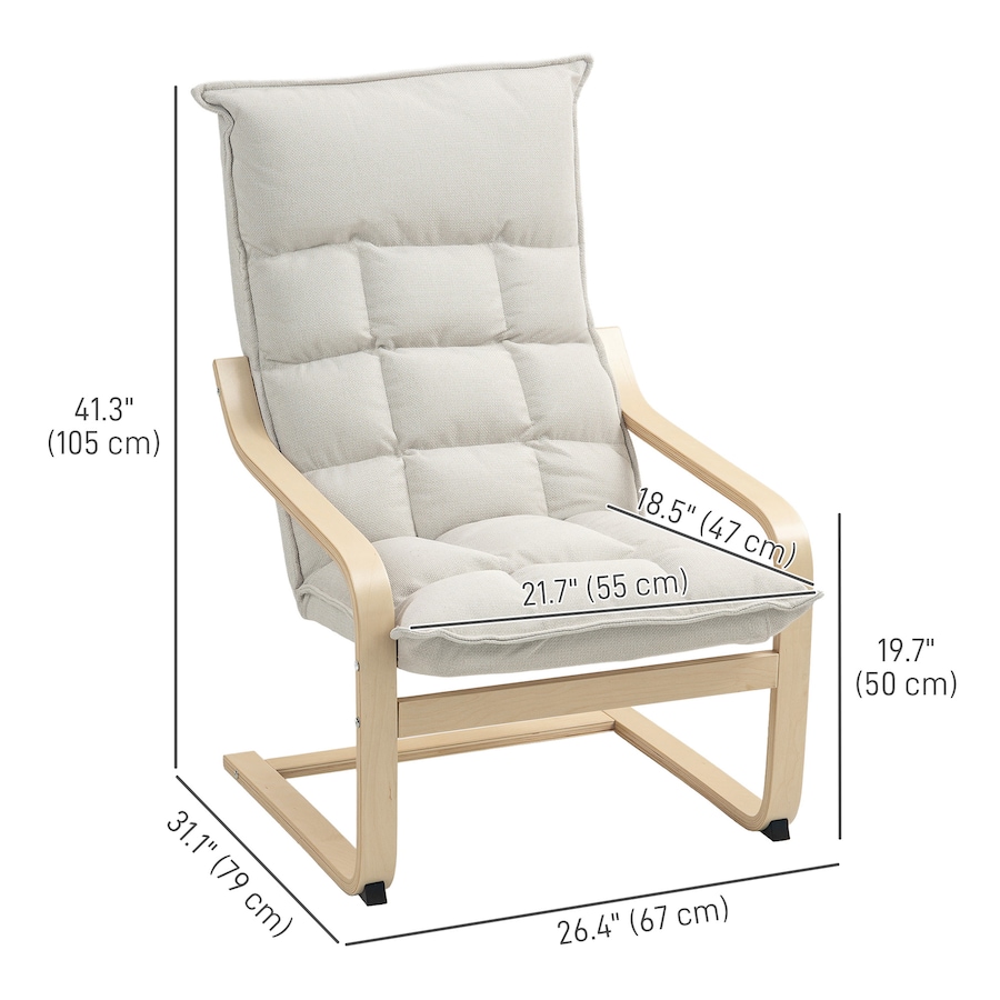 Image 919773_ALTMORE11.jpg, Product 919-773 / Price $125.99 - $129.99, HOMCOM Modern Armchair, Upholstered Accent Chair with Curved Leg from HOMCOM on TSC.ca's Home & Garden department