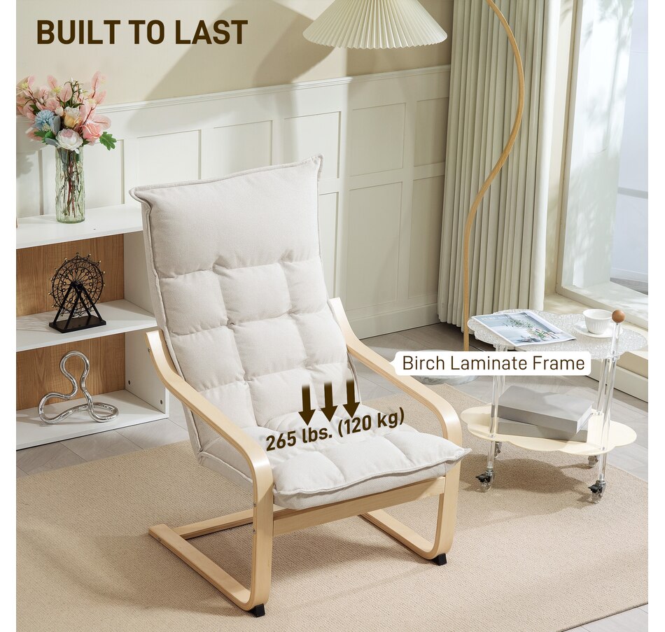 Image 919773_ALTMORE15.jpg, Product 919-773 / Price $124.99 - $134.99, HOMCOM Modern Armchair, Upholstered Accent Chair with Curved Leg from HOMCOM on TSC.ca's Home & Garden department