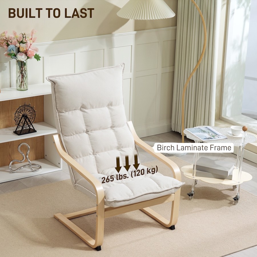 Image 919773_ALTMORE15.jpg, Product 919-773 / Price $125.99 - $129.99, HOMCOM Modern Armchair, Upholstered Accent Chair with Curved Leg from HOMCOM on TSC.ca's Home & Garden department