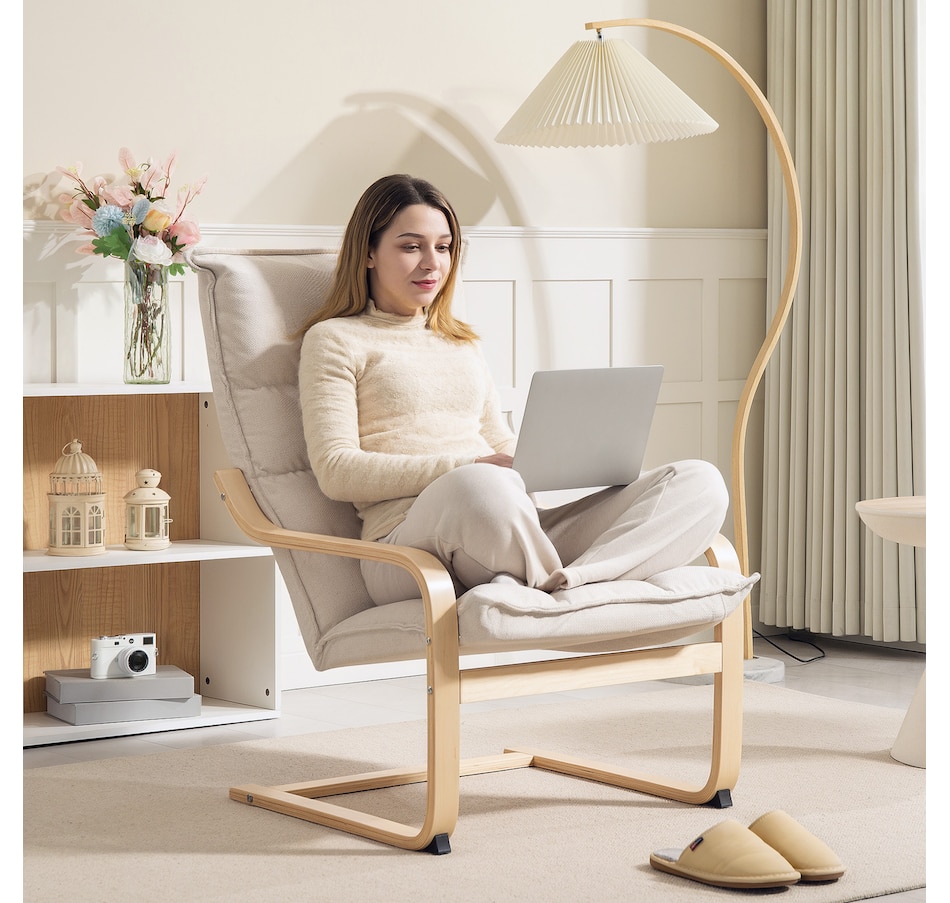 Image 919773_ALTMORE16.jpg, Product 919-773 / Price $124.99 - $134.99, HOMCOM Modern Armchair, Upholstered Accent Chair with Curved Leg from HOMCOM on TSC.ca's Home & Garden department