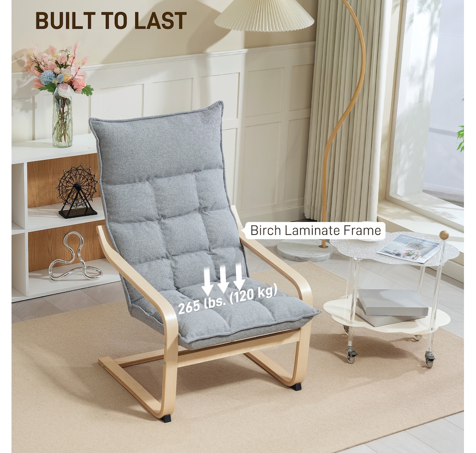 Image 919773_ALTMORE23.jpg, Product 919-773 / Price $124.99 - $134.99, HOMCOM Modern Armchair, Upholstered Accent Chair with Curved Leg from HOMCOM on TSC.ca's Home & Garden department