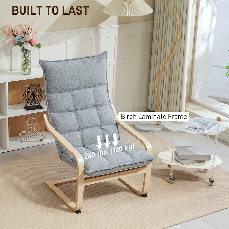 Image 919773_ALTMORE23.jpg, Product 919-773 / Price $125.99 - $129.99, HOMCOM Modern Armchair, Upholstered Accent Chair with Curved Leg from HOMCOM on TSC.ca's Home & Garden department
