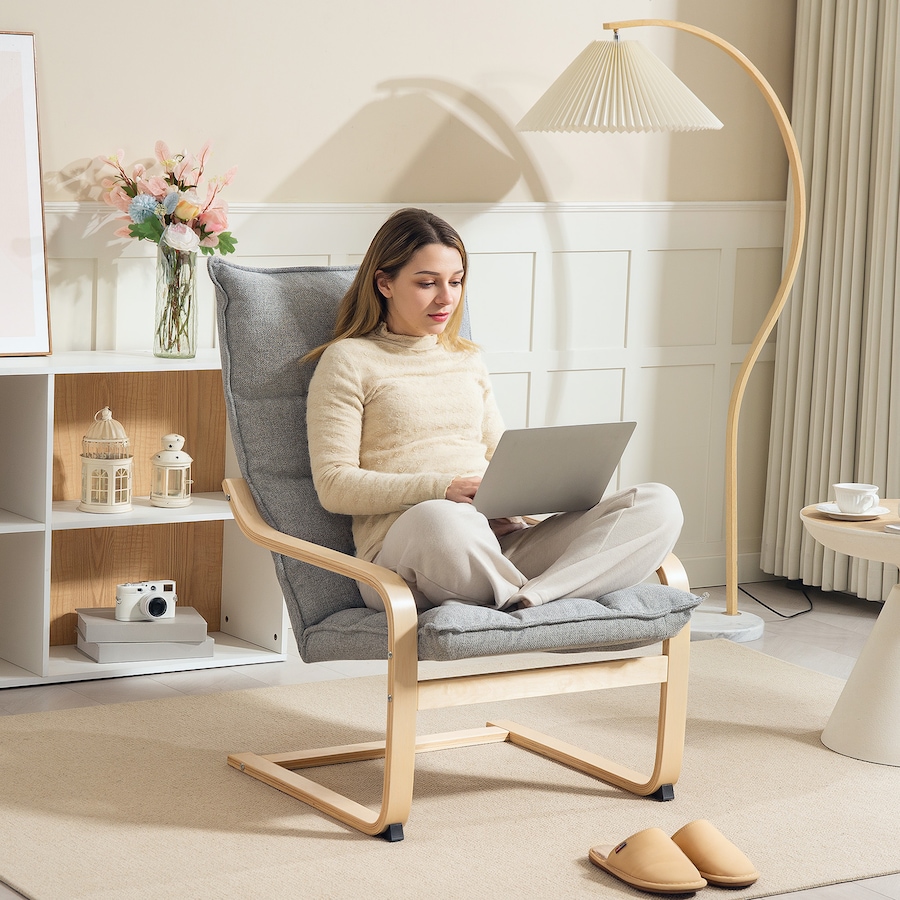 Image 919773_ALTMORE24.jpg, Product 919-773 / Price $125.99 - $129.99, HOMCOM Modern Armchair, Upholstered Accent Chair with Curved Leg from HOMCOM on TSC.ca's Home & Garden department