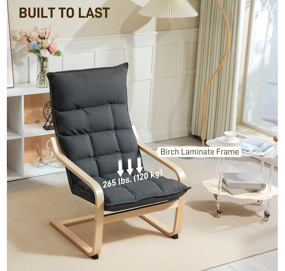 Image 919773_ALTMORE6.jpg, Product 919-773 / Price $124.99 - $134.99, HOMCOM Modern Armchair, Upholstered Accent Chair with Curved Leg from HOMCOM on TSC.ca's Home & Garden department