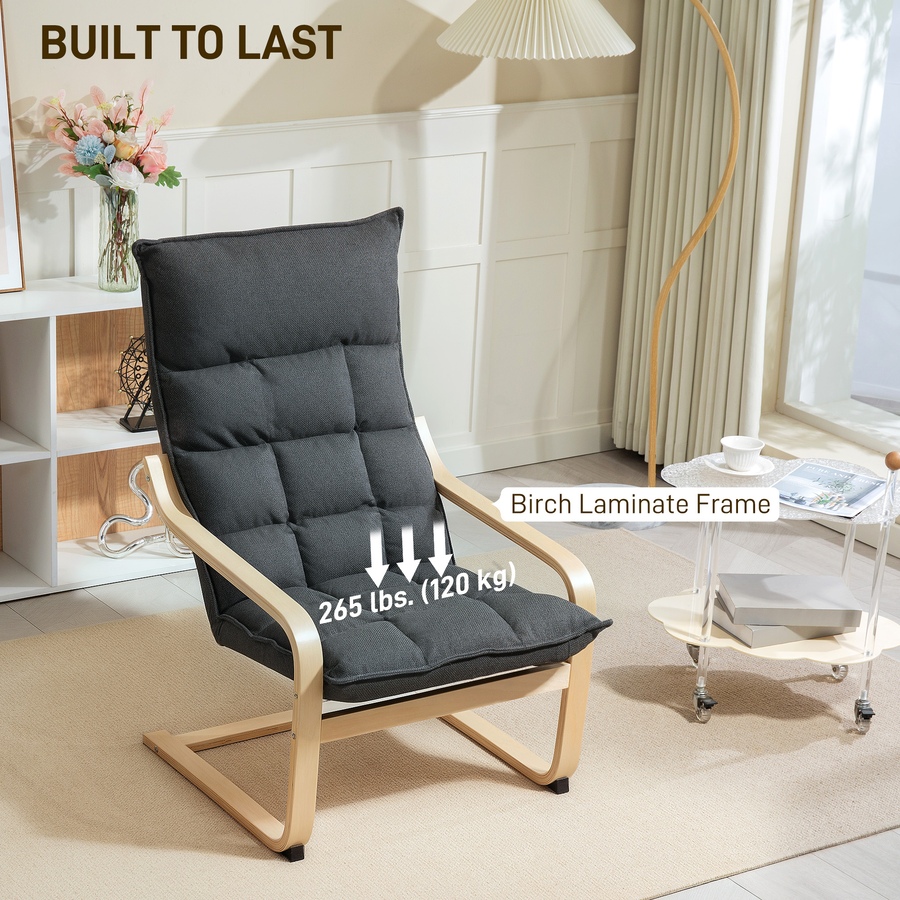 Image 919773_ALTMORE6.jpg, Product 919-773 / Price $125.99 - $129.99, HOMCOM Modern Armchair, Upholstered Accent Chair with Curved Leg from HOMCOM on TSC.ca's Home & Garden department