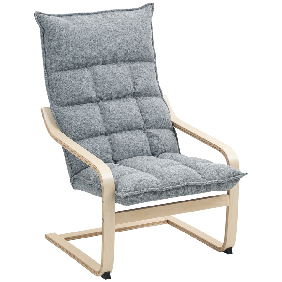 Image 919773_ST03.jpg, Product 919-773 / Price $125.99 - $129.99, HOMCOM Modern Armchair, Upholstered Accent Chair with Curved Leg from HOMCOM on TSC.ca's Home & Garden department