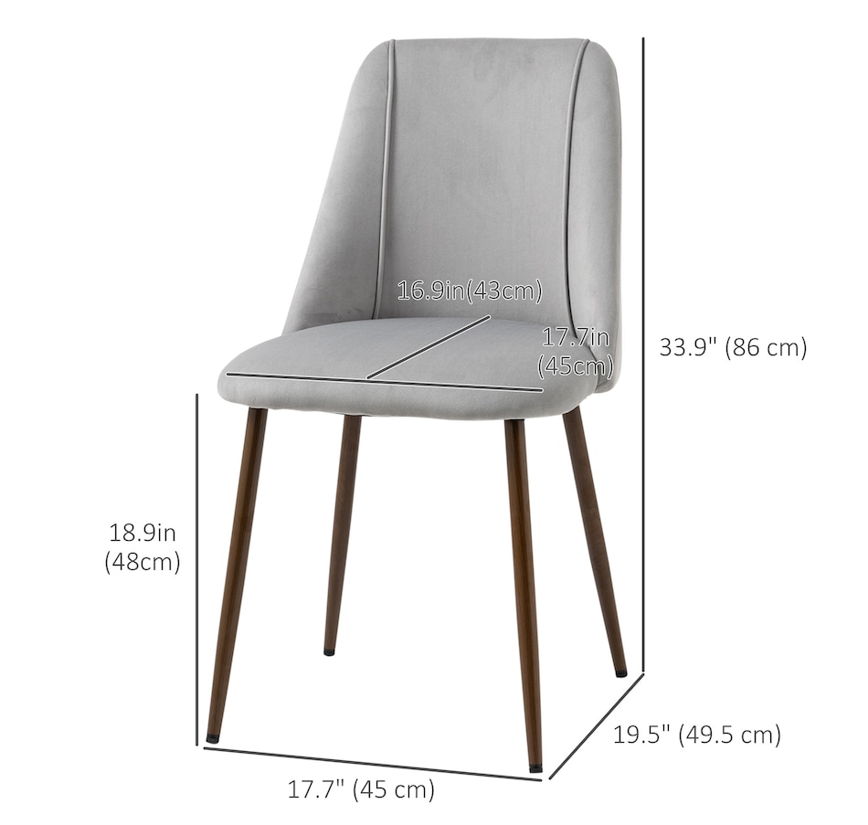 Image 919778_ALTMORE11.jpg, Product 919-778 / Price $249.99 - $269.99, HOMCOM Dining Chairs Set of 4, Velvet Accent Chair from HOMCOM on TSC.ca's Home & Garden department