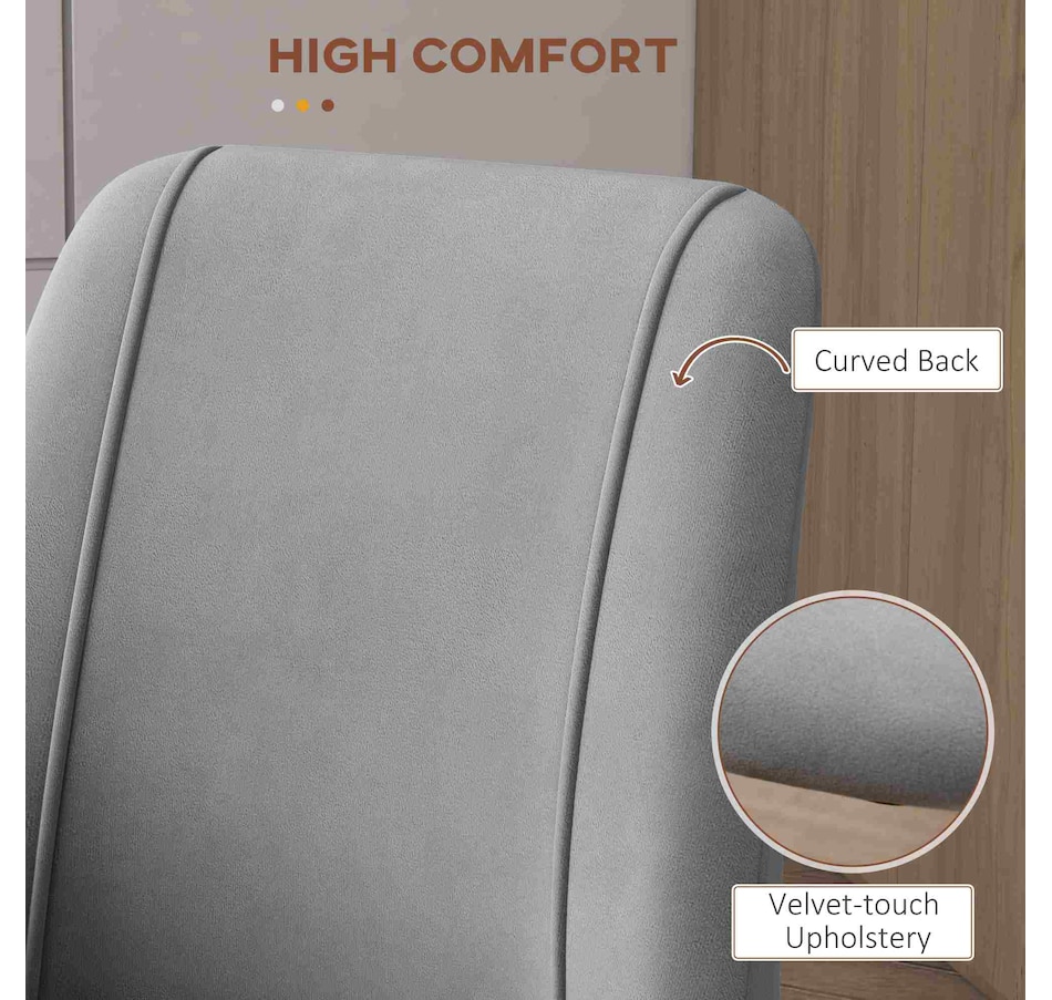 Image 919778_ALTMORE13.jpg, Product 919-778 / Price $249.99 - $269.99, HOMCOM Dining Chairs Set of 4, Velvet Accent Chair from HOMCOM on TSC.ca's Home & Garden department