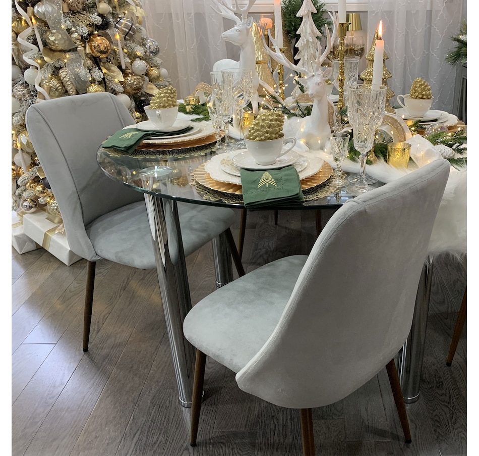 Image 919778_ALTMORE16.jpg, Product 919-778 / Price $249.99 - $269.99, HOMCOM Dining Chairs Set of 4, Velvet Accent Chair from HOMCOM on TSC.ca's Home & Garden department
