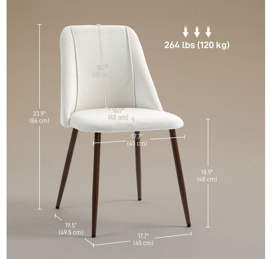 Image 919778_ALTMORE19.jpg, Product 919-778 / Price $249.99 - $269.99, HOMCOM Dining Chairs Set of 4, Velvet Accent Chair from HOMCOM on TSC.ca's Home & Garden department