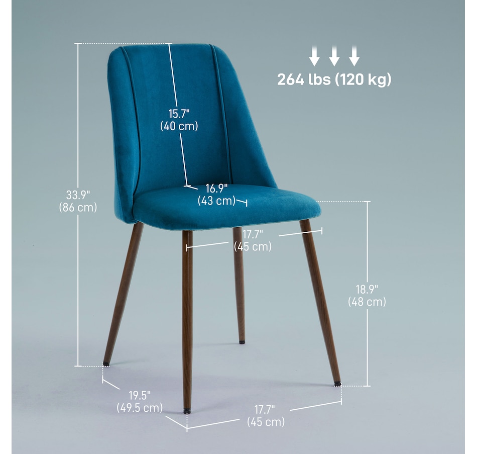 Image 919778_ALTMORE2.jpg, Product 919-778 / Price $249.99 - $269.99, HOMCOM Dining Chairs Set of 4, Velvet Accent Chair from HOMCOM on TSC.ca's Home & Garden department