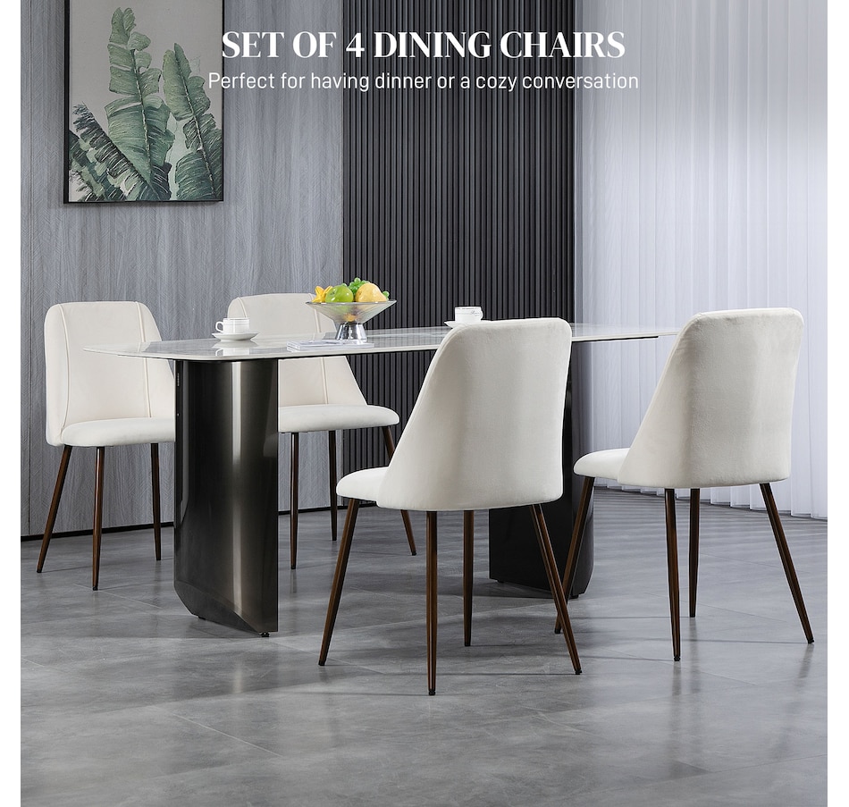 Image 919778_ALTMORE20.jpg, Product 919-778 / Price $249.99 - $269.99, HOMCOM Dining Chairs Set of 4, Velvet Accent Chair from HOMCOM on TSC.ca's Home & Garden department