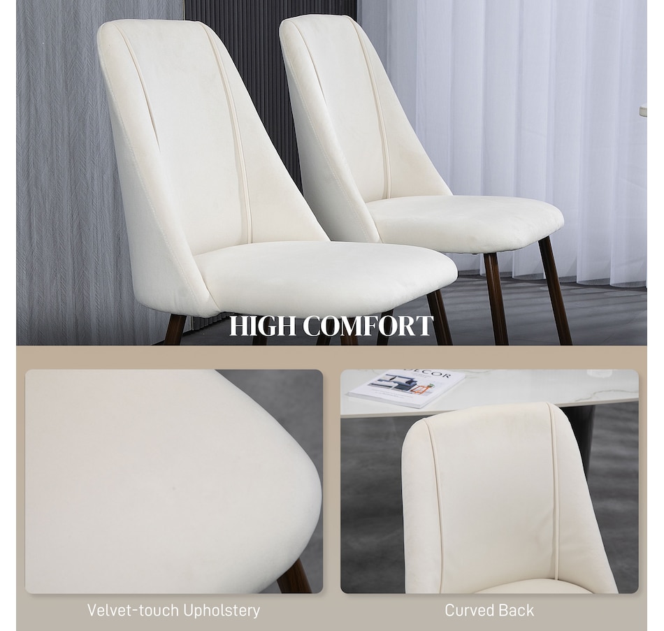 Image 919778_ALTMORE21.jpg, Product 919-778 / Price $249.99 - $269.99, HOMCOM Dining Chairs Set of 4, Velvet Accent Chair from HOMCOM on TSC.ca's Home & Garden department