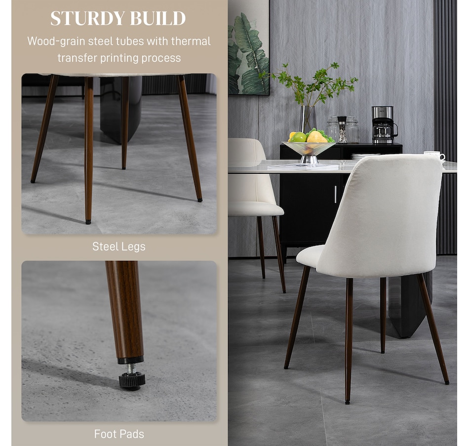 Image 919778_ALTMORE22.jpg, Product 919-778 / Price $249.99 - $269.99, HOMCOM Dining Chairs Set of 4, Velvet Accent Chair from HOMCOM on TSC.ca's Home & Garden department