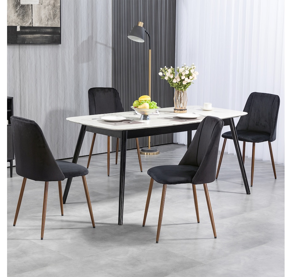 Image 919778_ALTMORE26.jpg, Product 919-778 / Price $249.99 - $269.99, HOMCOM Dining Chairs Set of 4, Velvet Accent Chair from HOMCOM on TSC.ca's Home & Garden department