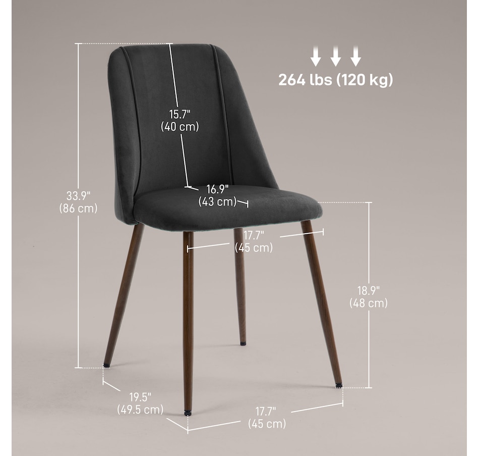 Image 919778_ALTMORE27.jpg, Product 919-778 / Price $249.99 - $269.99, HOMCOM Dining Chairs Set of 4, Velvet Accent Chair from HOMCOM on TSC.ca's Home & Garden department