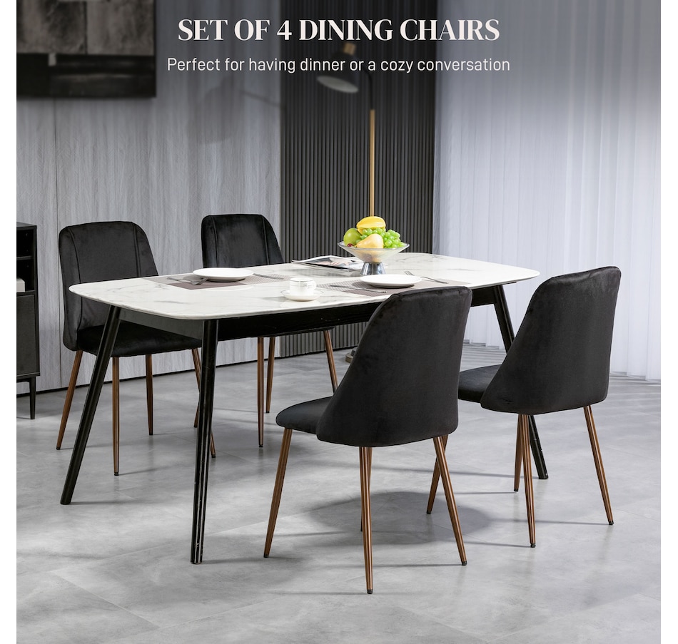 Image 919778_ALTMORE28.jpg, Product 919-778 / Price $249.99 - $269.99, HOMCOM Dining Chairs Set of 4, Velvet Accent Chair from HOMCOM on TSC.ca's Home & Garden department