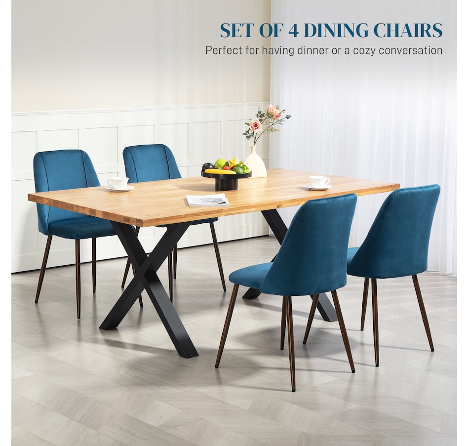 Image 919778_ALTMORE3.jpg, Product 919-778 / Price $249.99 - $269.99, HOMCOM Dining Chairs Set of 4, Velvet Accent Chair from HOMCOM on TSC.ca's Home & Garden department