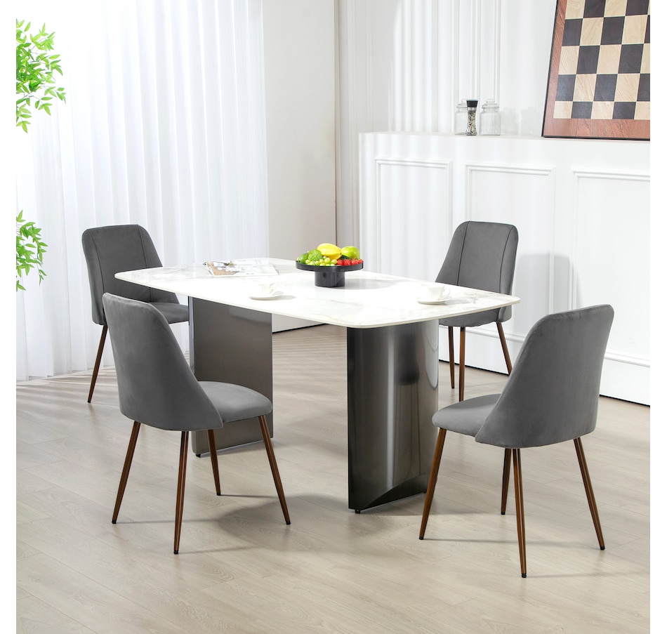 Image 919778_ALTMORE34.jpg, Product 919-778 / Price $249.99 - $269.99, HOMCOM Dining Chairs Set of 4, Velvet Accent Chair from HOMCOM on TSC.ca's Home & Garden department