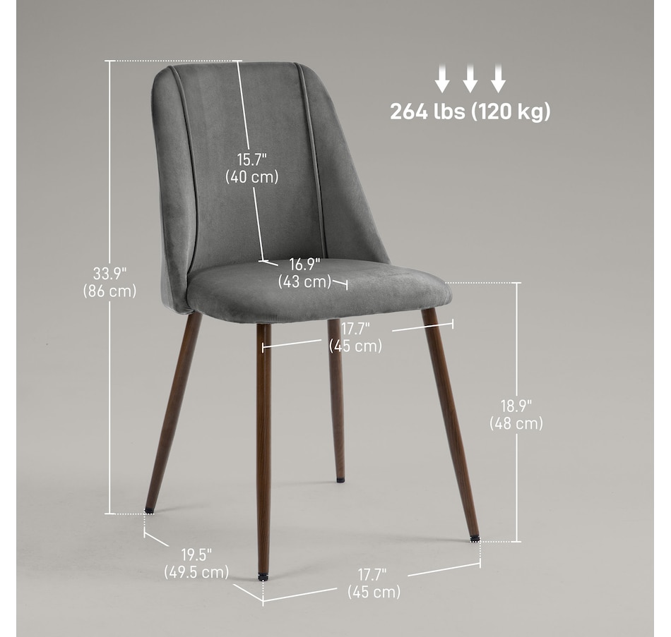 Image 919778_ALTMORE35.jpg, Product 919-778 / Price $249.99 - $269.99, HOMCOM Dining Chairs Set of 4, Velvet Accent Chair from HOMCOM on TSC.ca's Home & Garden department