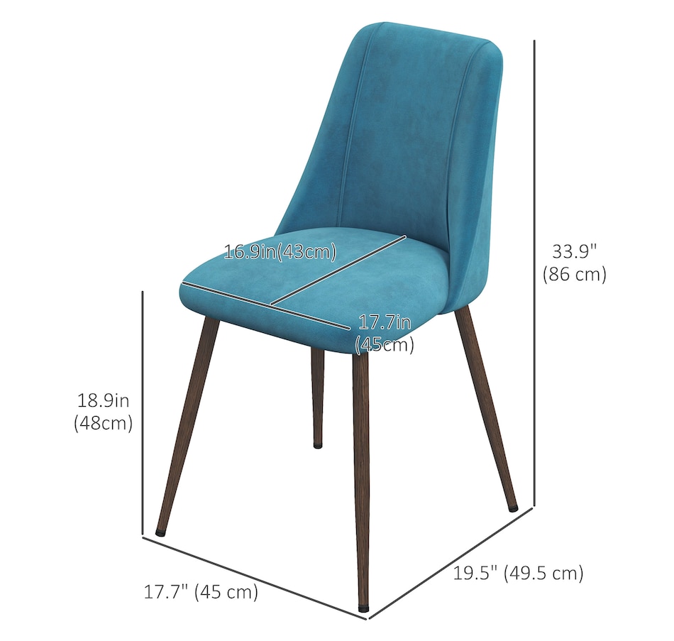 Image 919778_ALTMORE43.jpg, Product 919-778 / Price $249.99 - $269.99, HOMCOM Dining Chairs Set of 4, Velvet Accent Chair from HOMCOM on TSC.ca's Home & Garden department