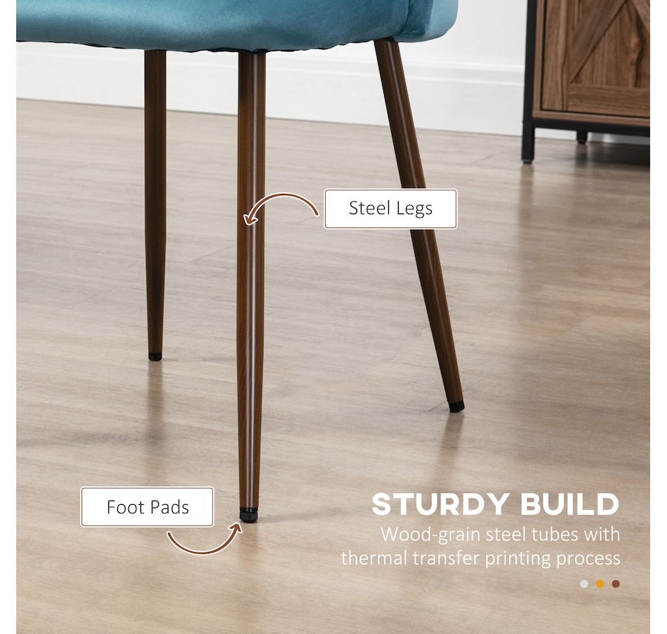 Image 919778_ALTMORE46.jpg, Product 919-778 / Price $249.99 - $269.99, HOMCOM Dining Chairs Set of 4, Velvet Accent Chair from HOMCOM on TSC.ca's Home & Garden department