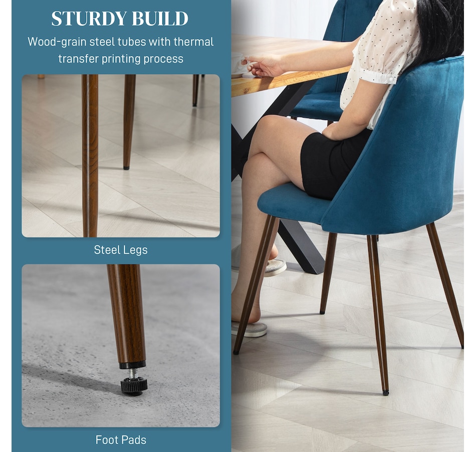 Image 919778_ALTMORE5.jpg, Product 919-778 / Price $249.99 - $269.99, HOMCOM Dining Chairs Set of 4, Velvet Accent Chair from HOMCOM on TSC.ca's Home & Garden department
