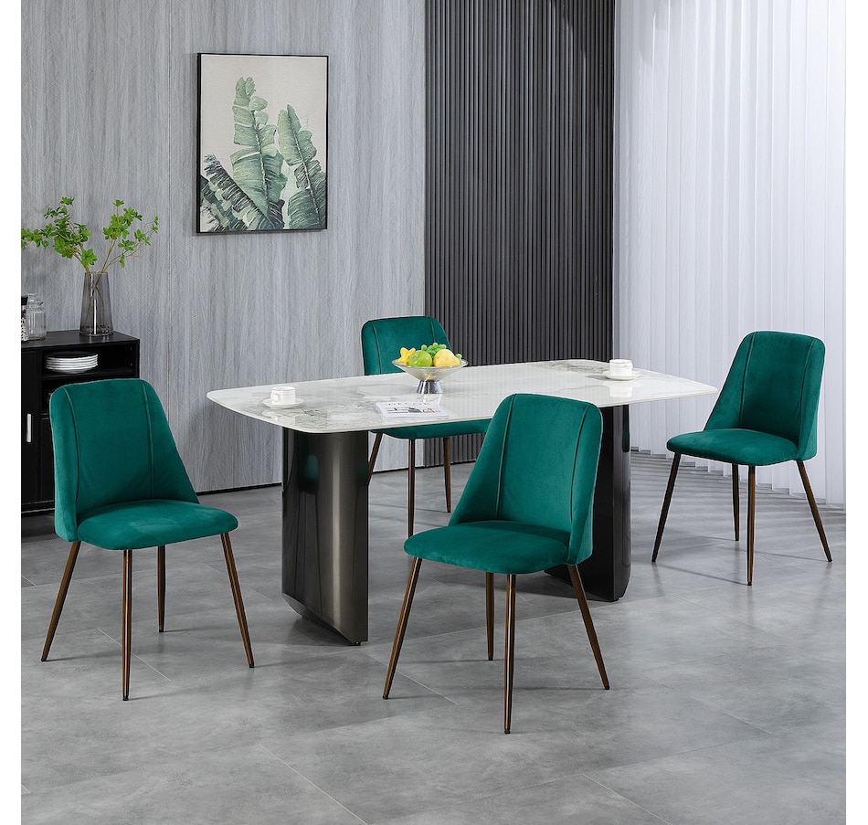 Image 919778_ALTMORE50.jpg, Product 919-778 / Price $249.99 - $269.99, HOMCOM Dining Chairs Set of 4, Velvet Accent Chair from HOMCOM on TSC.ca's Home & Garden department