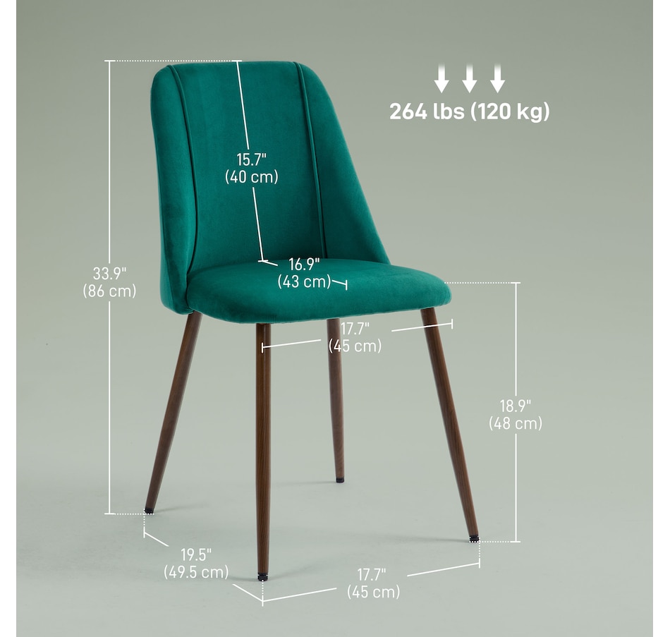 Image 919778_ALTMORE51.jpg, Product 919-778 / Price $249.99 - $269.99, HOMCOM Dining Chairs Set of 4, Velvet Accent Chair from HOMCOM on TSC.ca's Home & Garden department