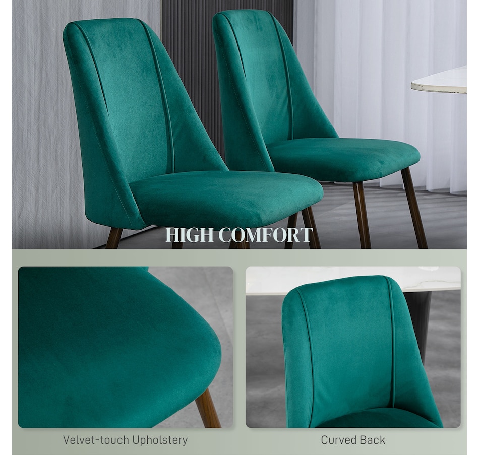 Image 919778_ALTMORE53.jpg, Product 919-778 / Price $249.99 - $269.99, HOMCOM Dining Chairs Set of 4, Velvet Accent Chair from HOMCOM on TSC.ca's Home & Garden department