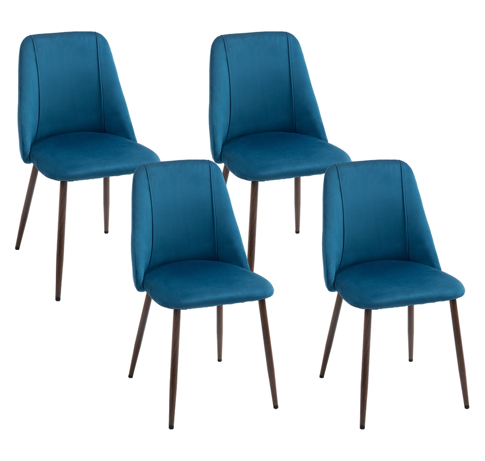 Image 919778_ST01.jpg, Product 919-778 / Price $249.99 - $269.99, HOMCOM Dining Chairs Set of 4, Velvet Accent Chair from HOMCOM on TSC.ca's Home & Garden department