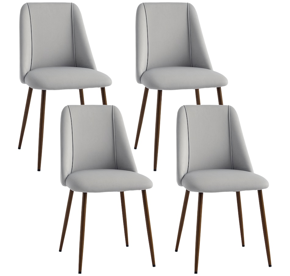 Image 919778_ST02.png, Product 919-778 / Price $249.99 - $269.99, HOMCOM Dining Chairs Set of 4, Velvet Accent Chair from HOMCOM on TSC.ca's Home & Garden department