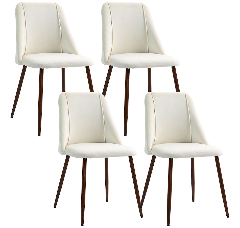 Image 919778_ST03.jpg, Product 919-778 / Price $249.99 - $269.99, HOMCOM Dining Chairs Set of 4, Velvet Accent Chair from HOMCOM on TSC.ca's Home & Garden department