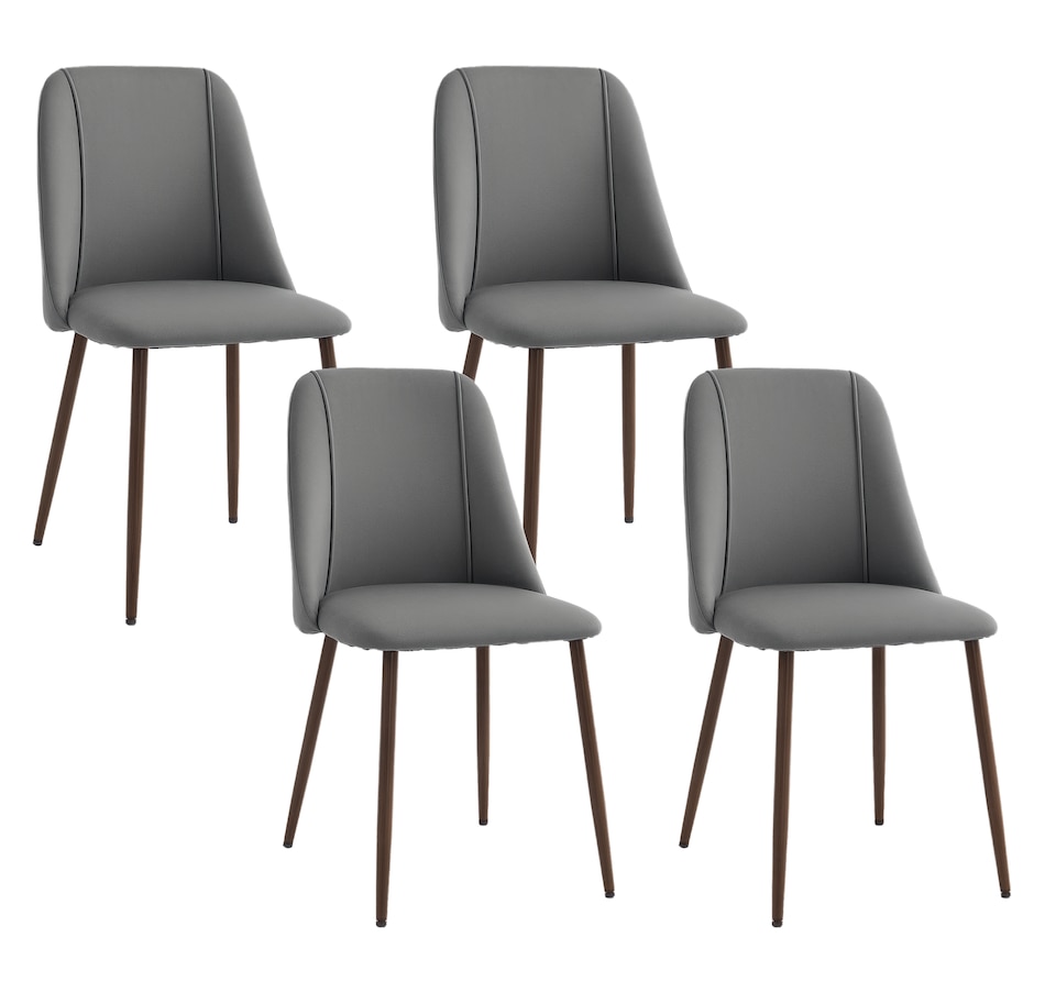 Image 919778_ST05.png, Product 919-778 / Price $249.99 - $269.99, HOMCOM Dining Chairs Set of 4, Velvet Accent Chair from HOMCOM on TSC.ca's Home & Garden department