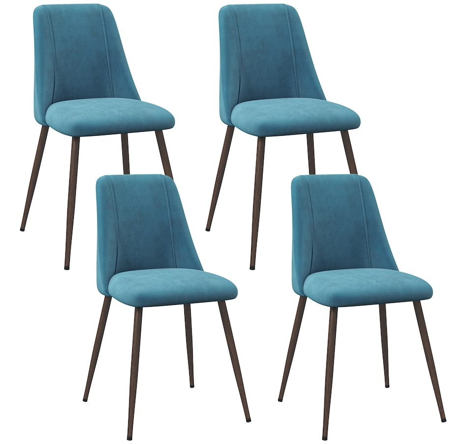 Image 919778_ST06.jpg, Product 919-778 / Price $249.99 - $269.99, HOMCOM Dining Chairs Set of 4, Velvet Accent Chair from HOMCOM on TSC.ca's Home & Garden department