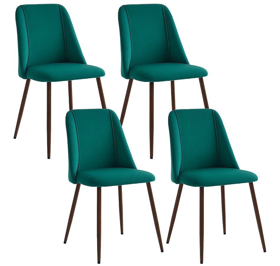 Image 919778_ST07.jpg, Product 919-778 / Price $249.99 - $269.99, HOMCOM Dining Chairs Set of 4, Velvet Accent Chair from HOMCOM on TSC.ca's Home & Garden department