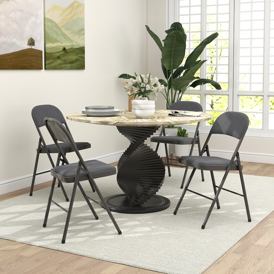 Image 919781_ALTMORE10.jpg, Product 919-781 / Price $144.19, HOMCOM Folding Chairs Set of 4, Foldable Chairs with Cushions from HOMCOM on TSC.ca's Home & Garden department