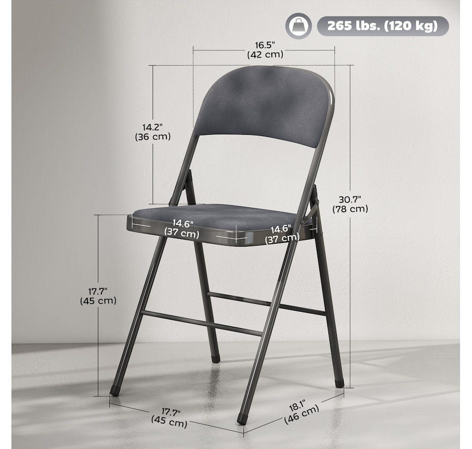 Image 919781_ALTMORE11.jpg, Product 919-781 / Price $114.99 - $144.99, HOMCOM Folding Chairs Set of 4, Foldable Chairs with Cushions from HOMCOM on TSC.ca's Home & Garden department