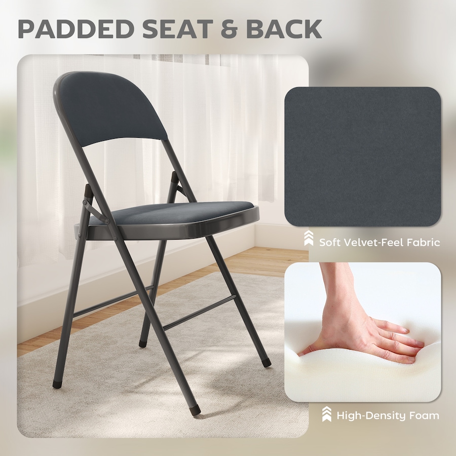 Image 919781_ALTMORE13.jpg, Product 919-781 / Price $144.19, HOMCOM Folding Chairs Set of 4, Foldable Chairs with Cushions from HOMCOM on TSC.ca's Home & Garden department