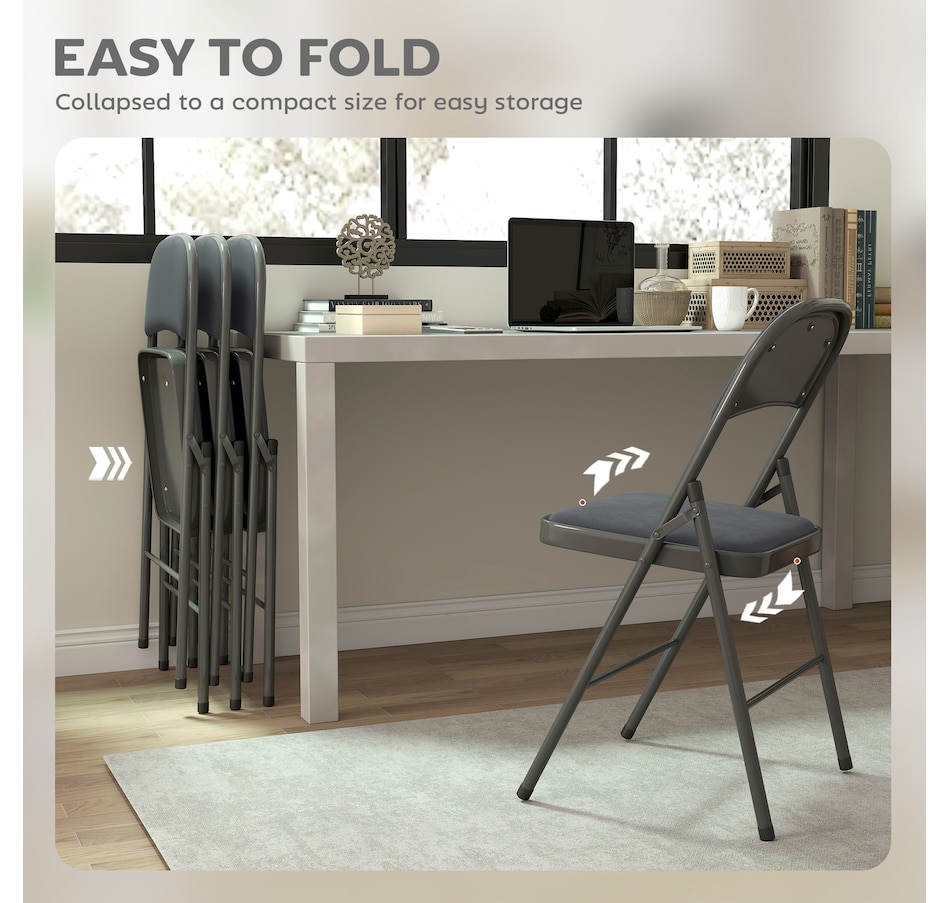 Image 919781_ALTMORE14.jpg, Product 919-781 / Price $114.99 - $144.99, HOMCOM Folding Chairs Set of 4, Foldable Chairs with Cushions from HOMCOM on TSC.ca's Home & Garden department