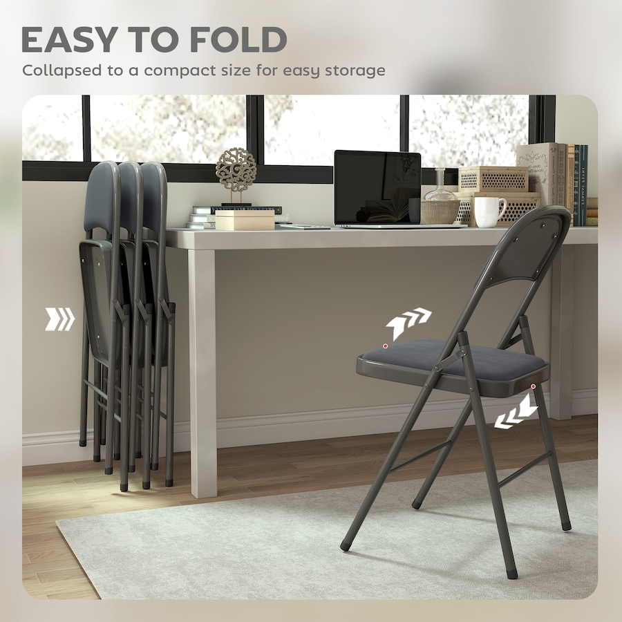 Image 919781_ALTMORE14.jpg, Product 919-781 / Price $144.19, HOMCOM Folding Chairs Set of 4, Foldable Chairs with Cushions from HOMCOM on TSC.ca's Home & Garden department