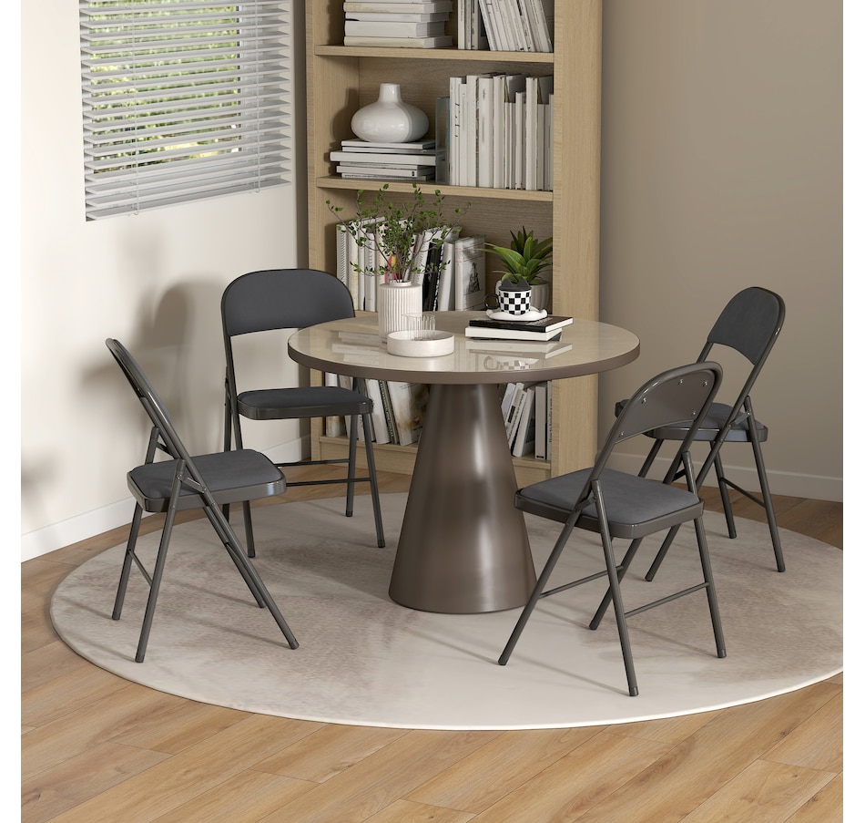 Image 919781_ALTMORE16.jpg, Product 919-781 / Price $114.99 - $144.99, HOMCOM Folding Chairs Set of 4, Foldable Chairs with Cushions from HOMCOM on TSC.ca's Home & Garden department