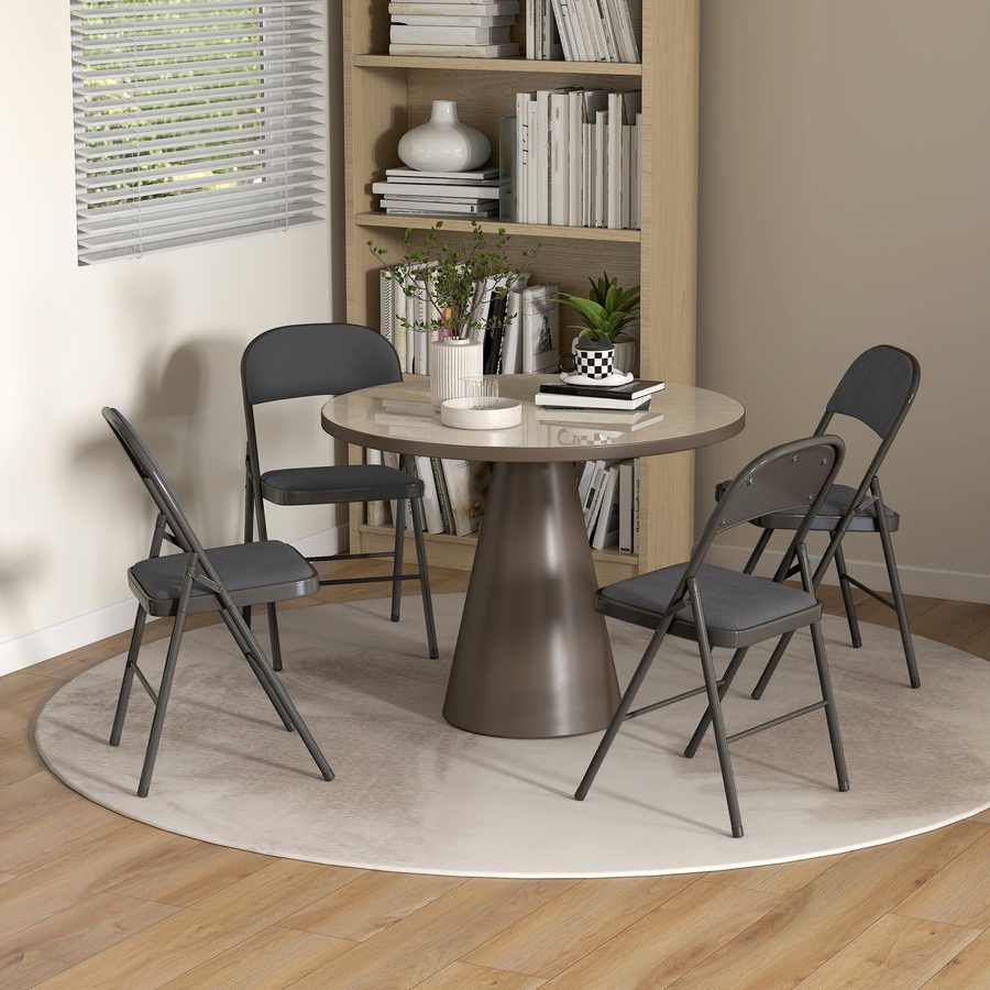 Image 919781_ALTMORE16.jpg, Product 919-781 / Price $144.19, HOMCOM Folding Chairs Set of 4, Foldable Chairs with Cushions from HOMCOM on TSC.ca's Home & Garden department