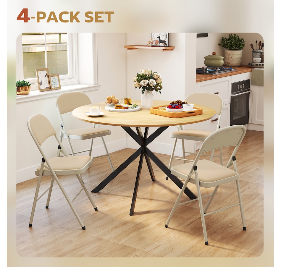 Image 919781_ALTMORE3.jpg, Product 919-781 / Price $114.99 - $144.99, HOMCOM Folding Chairs Set of 4, Foldable Chairs with Cushions from HOMCOM on TSC.ca's Home & Garden department